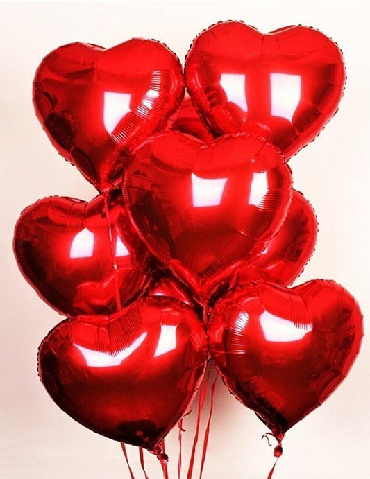 Uçan Kalp Balon 5 Adet 45 Cm Kırmızı
